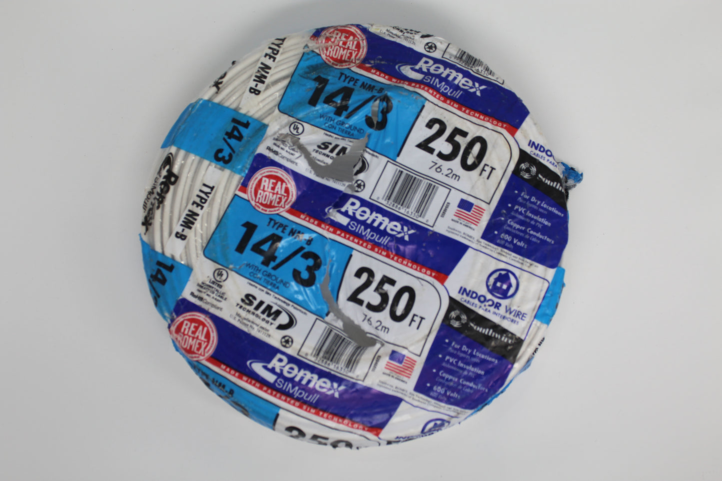 14/3 Romex wire 250ft roll