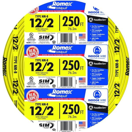 12/2 Romex/colonial/cerromax wire 250ft